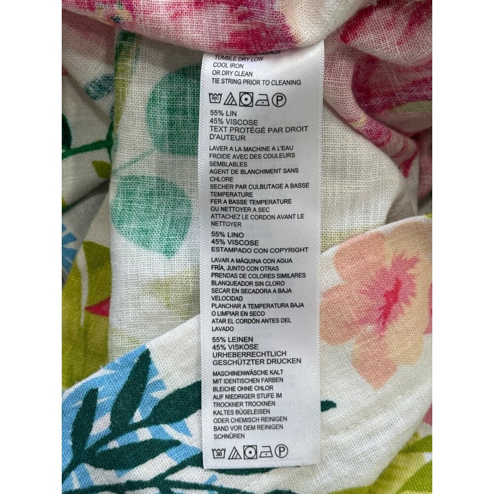 Tommy Bahama Lava Actually Linen-Blend Halter Dress Tropical Sundress Size M - Picture 9 of 9